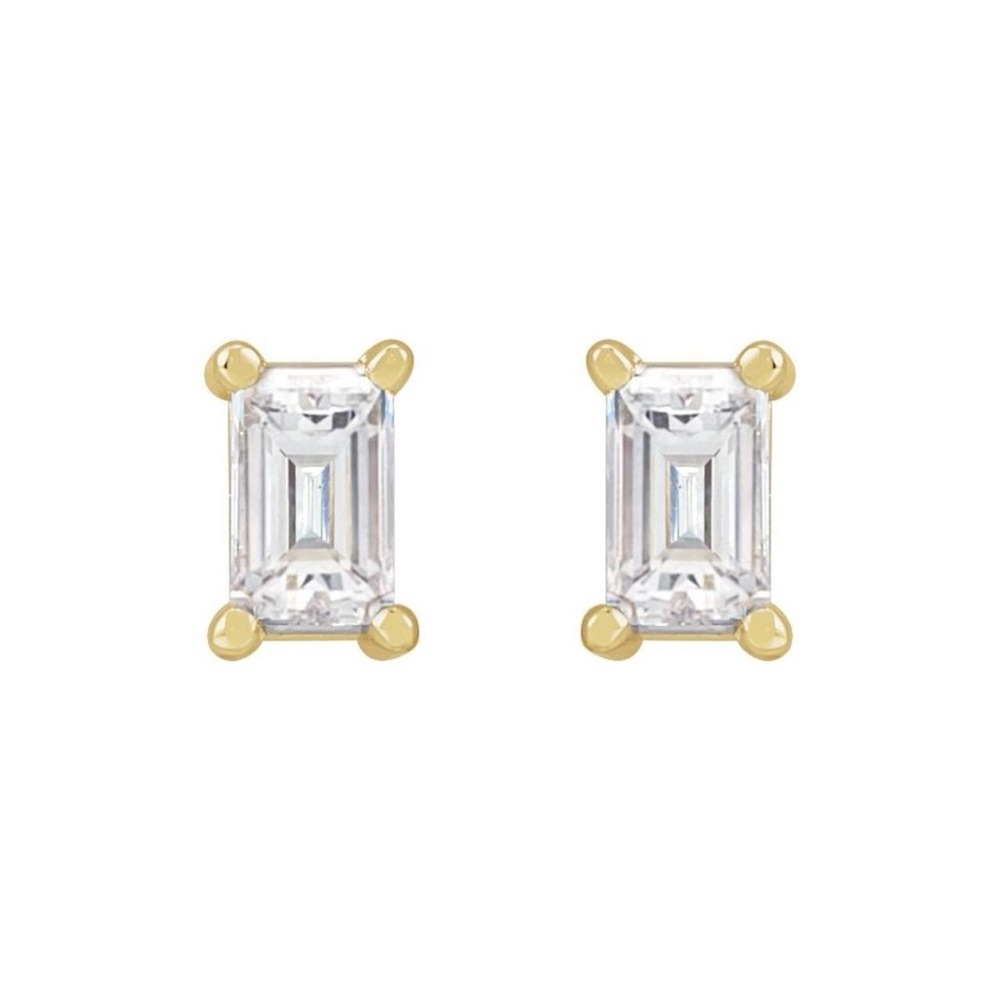 14K Yellow 1/5 CTW Lab-Grown Diamond Stud Earrings